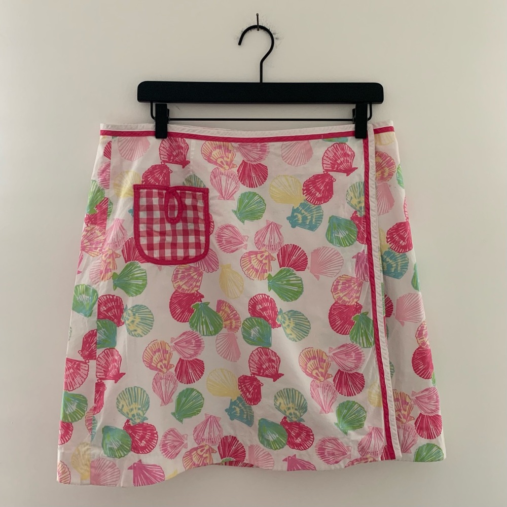 LILLY PULITZER White Label Vintage Seashell Skirt EUC Prep Rare Retro HTF